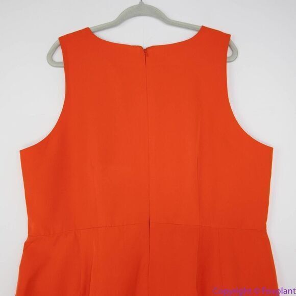 NEW Eloquii Orange Shift Sleeveless sheath Dress with‎ Asymmetric Wrap, 26 - Picture 7 of 16